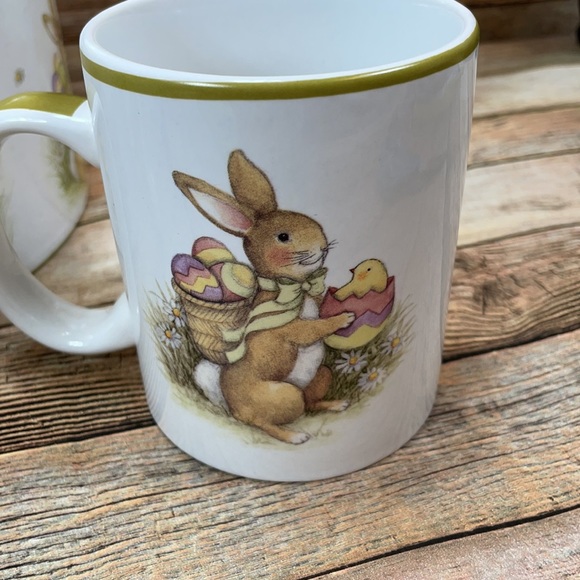 Set Of 4 Easter Ceramic Mugs Coffee/Cocoa Bar - Picture 5 of 14